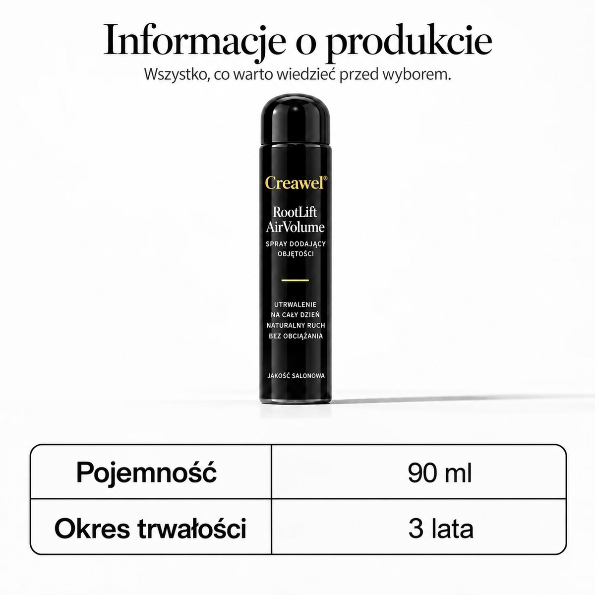 🔥 TYLKO TERAZ: -70% ZNIŻKI! ⏰ Creawel® RootLift AirVolume – spray do stylizacji włosów o zapachu brzoskwini, natychmiastowe uniesienie u nasady, optycznie większa objętość i elastyczne utrwalenie przez cały dzień.