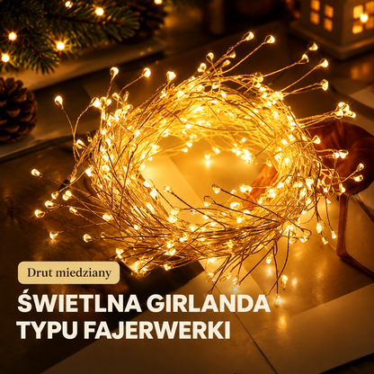 ✨ 𝐁i𝐥𝐥𝐡𝐨𝐥®  Miedziany łańcuch świetlny LED typu „zimne ognie”🎅 Stwórz magiczną atmosferę na Boże Narodzenie