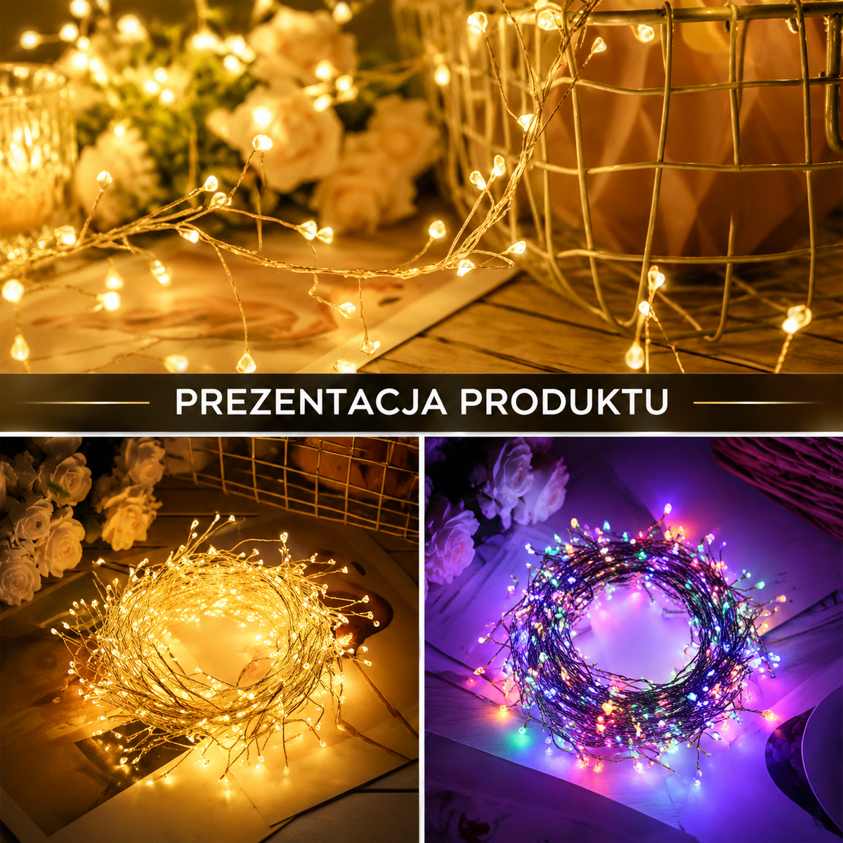✨ 𝐁i𝐥𝐥𝐡𝐨𝐥®  Miedziany łańcuch świetlny LED typu „zimne ognie”🎅 Stwórz magiczną atmosferę na Boże Narodzenie