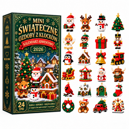 🔔𝐁i𝐥𝐥𝐡𝐨𝐥®  Kalendarz adwentowy z 24 mini ozdobami świątecznymi wykonanymi z kostek 🎉🎉