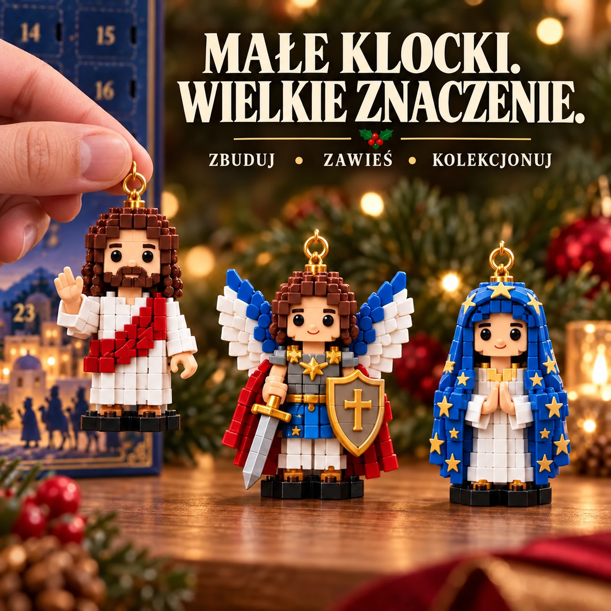 Kalendarz adwentowy „Święta Historia” – 24 ozdoby z miniklocków