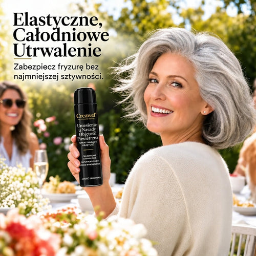 🔥 TYLKO TERAZ: -70% ZNIŻKI! ⏰ Creawel®  RootLift AirVolume – spray do stylizacji włosów o zapachu brzoskwini, natychmiastowe uniesienie u nasady, optycznie większa objętość i elastyczne utrwalenie przez cały dzień.